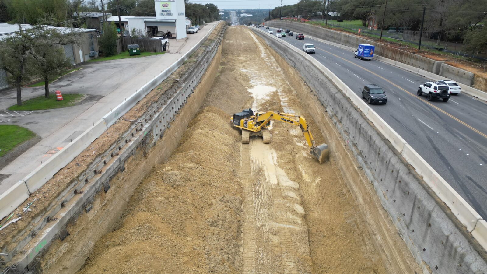 Retaining Walls under construction