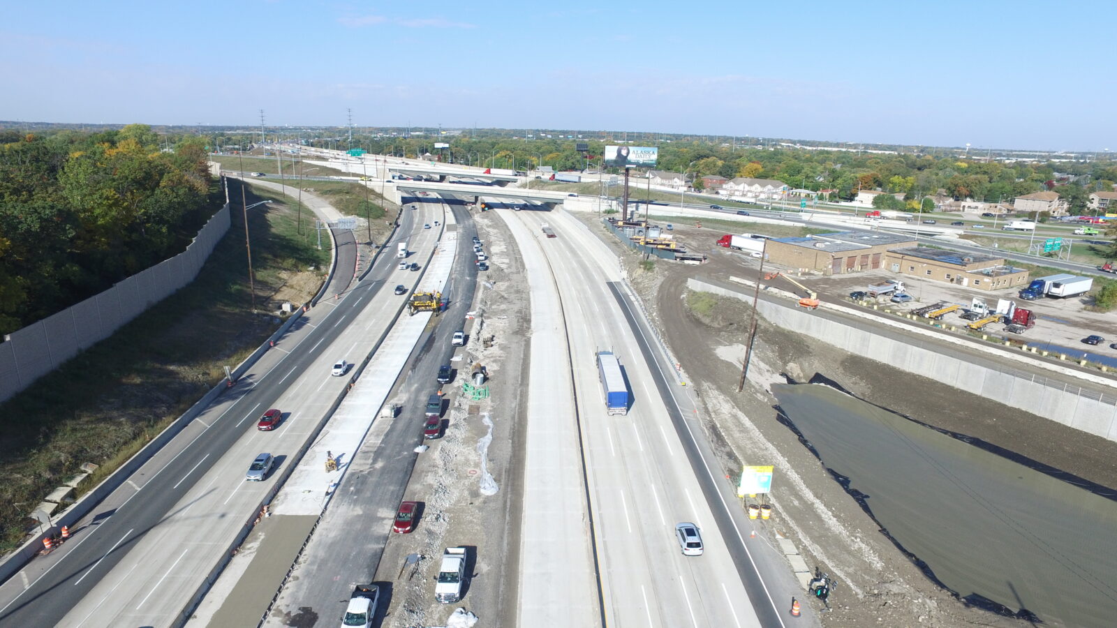 An image of a divided highway under construction.