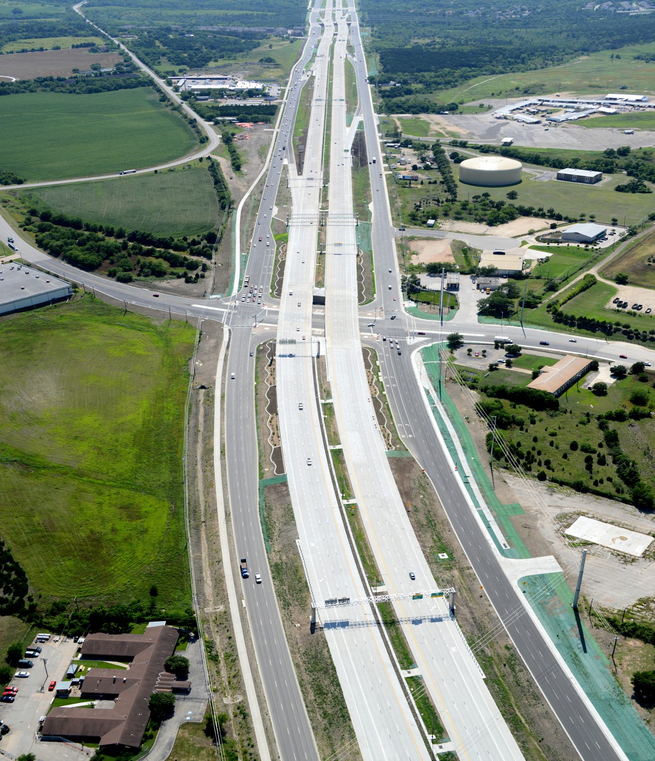 Aerial image of a highway